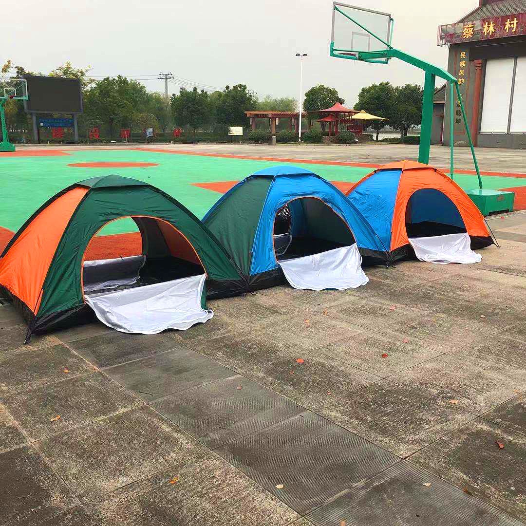 户外手搭帐篷防暴雨单人露营双层登山1一2人防雨双人野营手动搭建