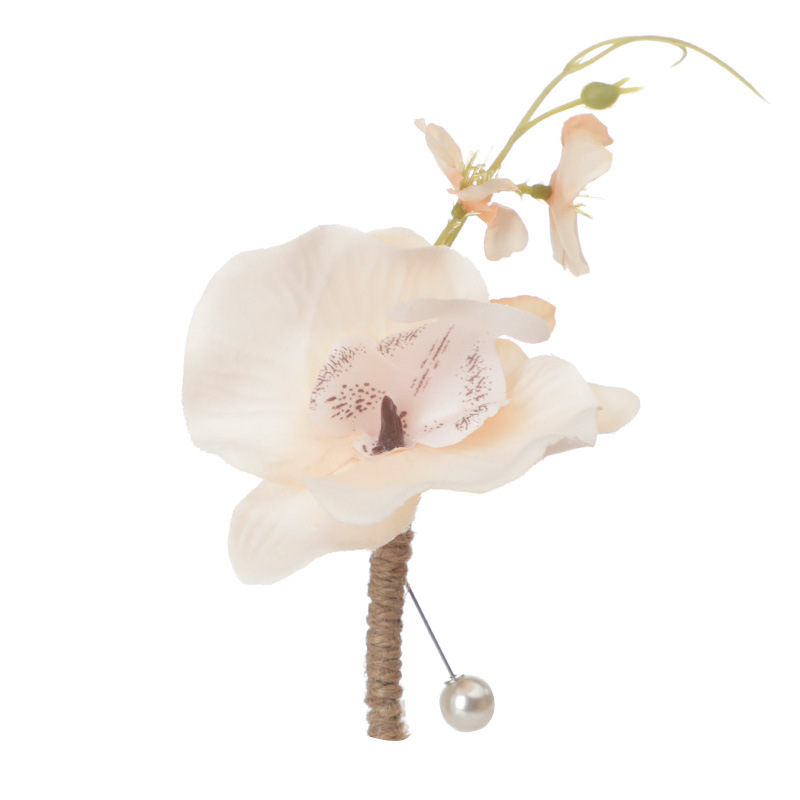 Western Style Wedding Brooch Banquet Party Mori Style Corsage Artificial Flower Boutonniere Men's Dress Pin