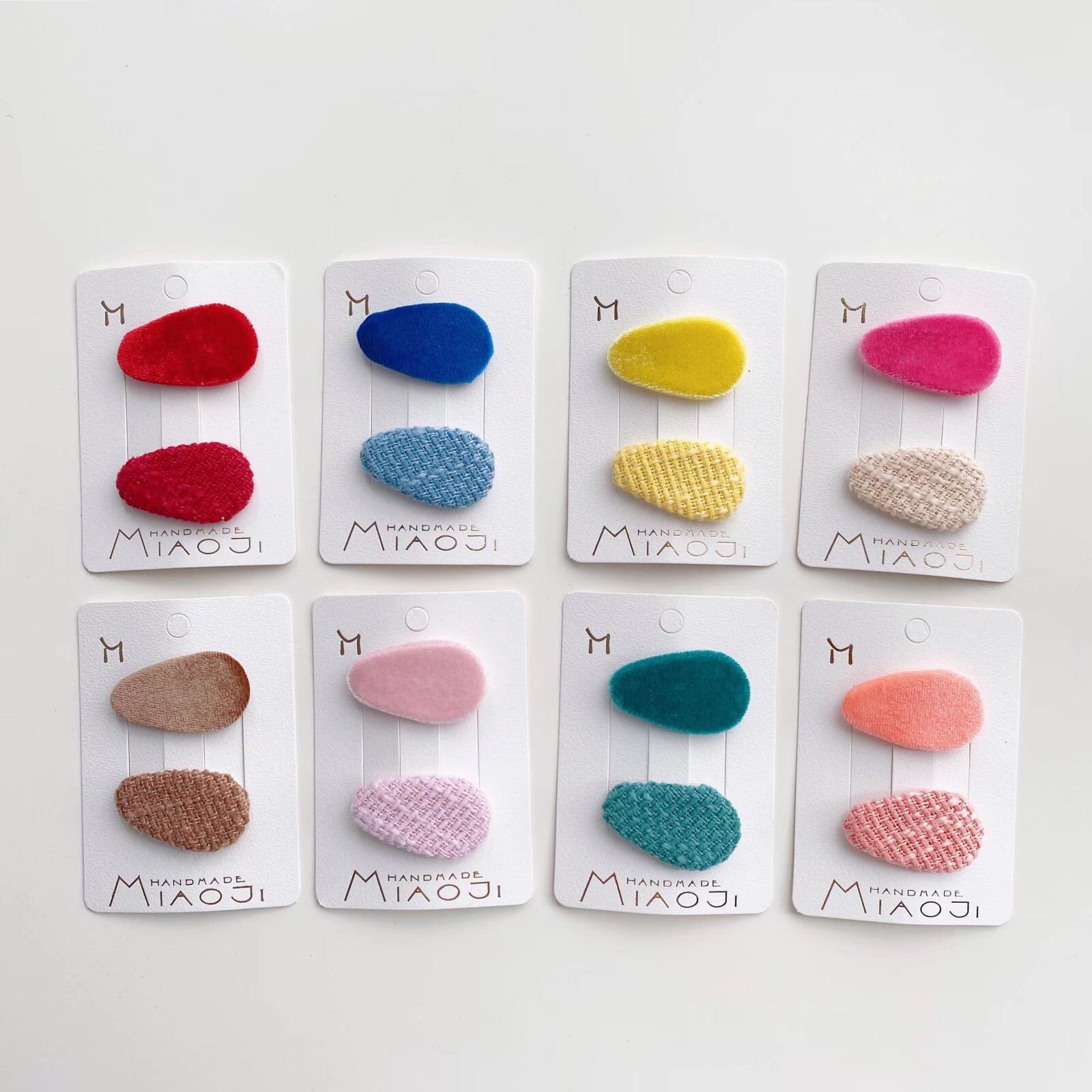 5成交2401对可爱小水滴儿童毛绒豆豆对夹发夹套装宝宝发卡头饰相似