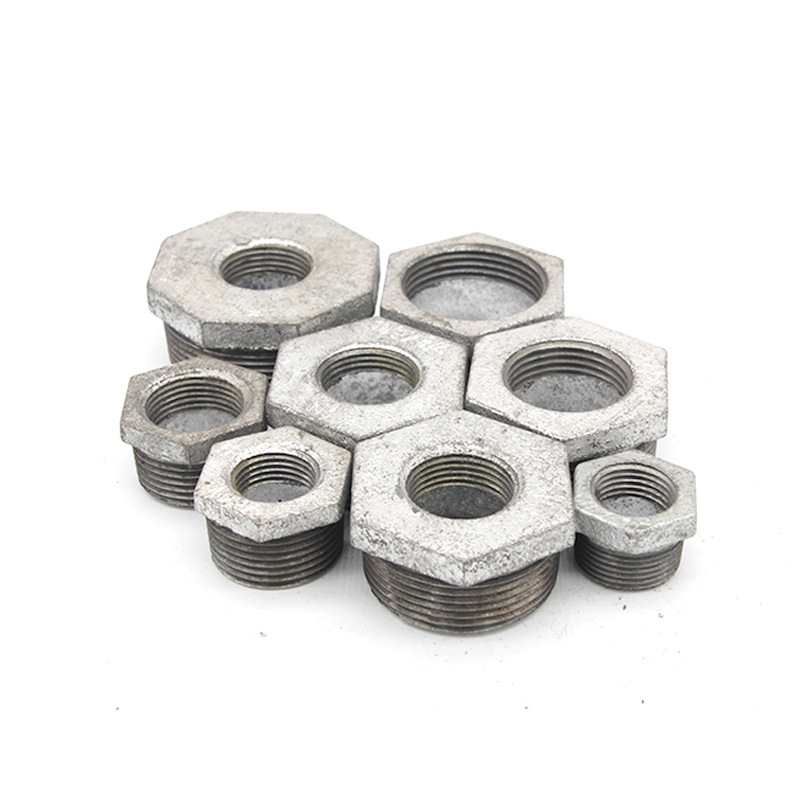 镀锌补芯 六角铁补心 玛钢补芯管件 2*1寸 暖气补芯 镀锌变径补芯