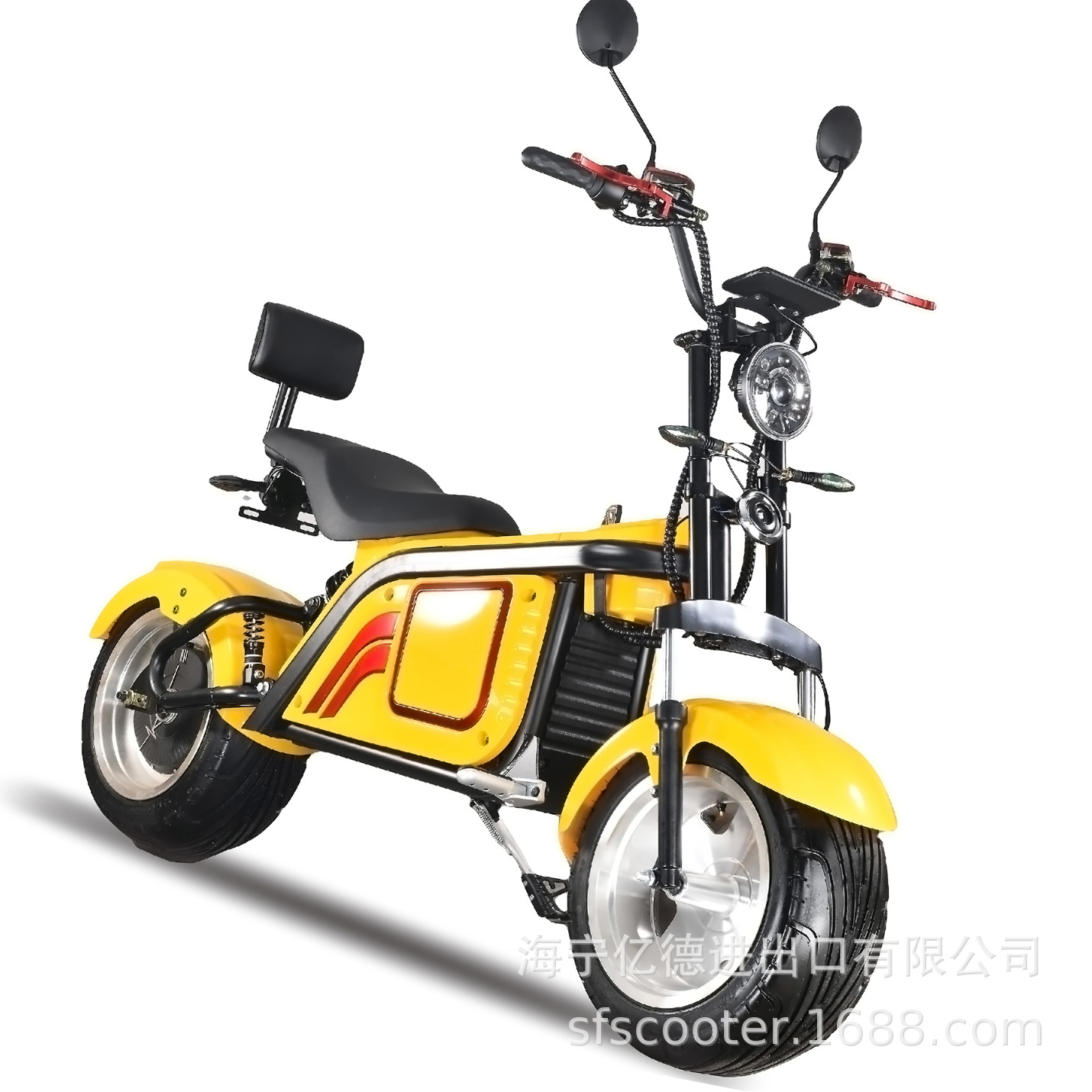 口外贸新款哈雷摩托车成人双轮代步配置可选 智能带踏板电动车