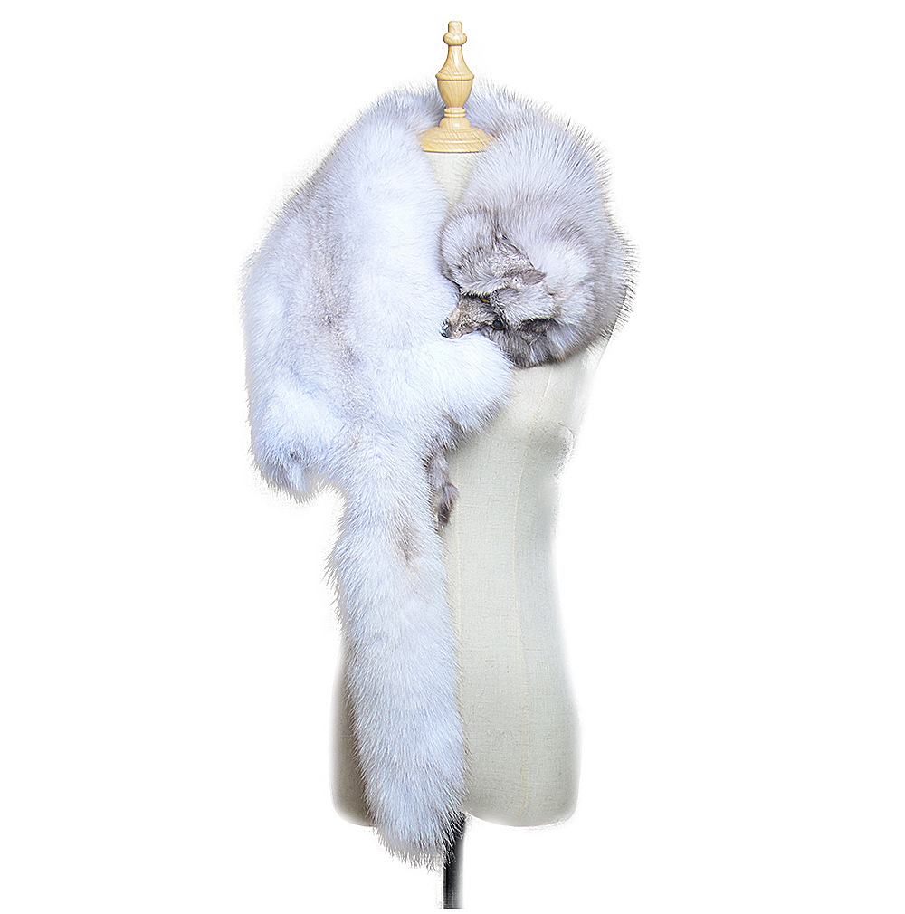 狐狸围脖整只秋冬季男女新款韩版时尚保暖小围巾加厚披肩整张