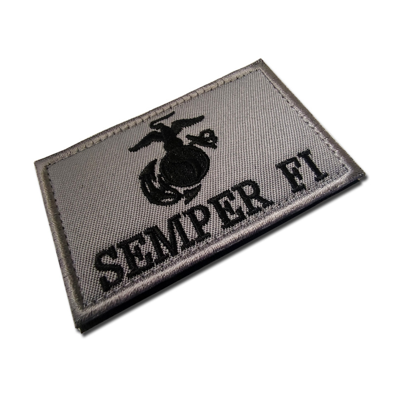 美国海军陆战队战术士气章军事徽章刺绣魔术贴章布贴户外外配贴章