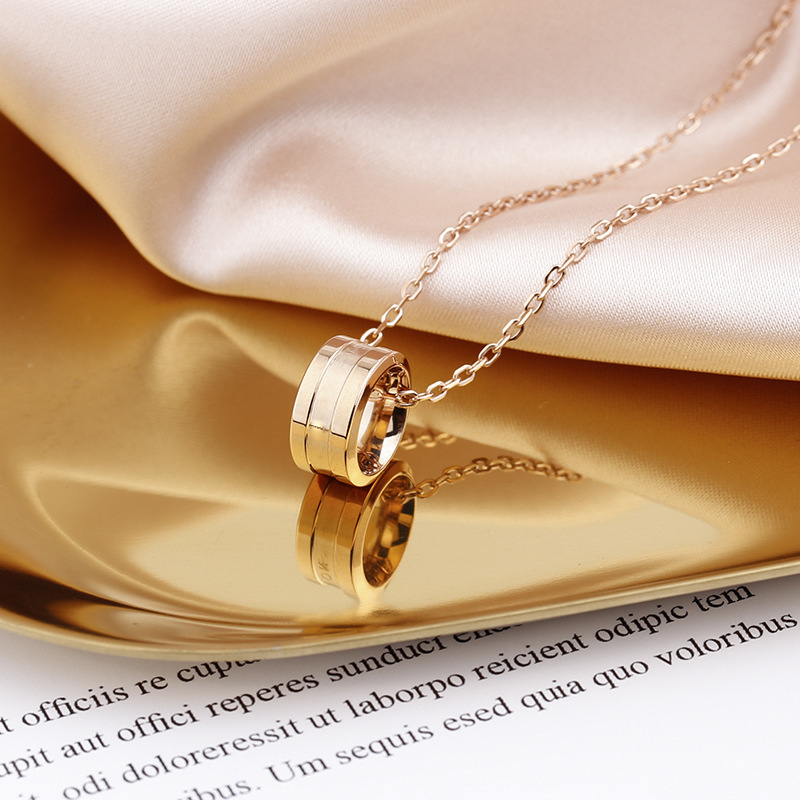 简约时尚精工版钛钢dw吊坠新款万花筒项链女不掉色【50条包邮】