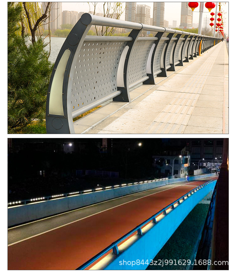 可定制桥梁灯光栏杆 高架隔离灯光护栏led灯光防护栏杆