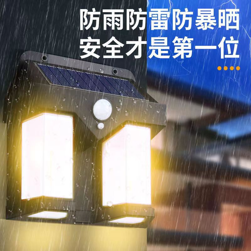 New Outdoor Solar Wall Lamp Waterproof Tungsten Lamp Induction Garden Lamp Garden Villa Small Night Lamp Lighting Cross-Border