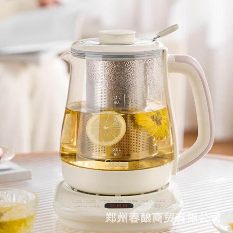 美的养生壶恒温水壶烧水办公室保温大茶篮热水壶1.