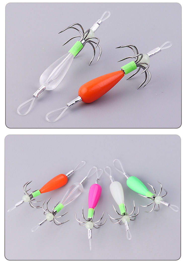 八爪钩钓组八代鱿鱼钩副钩钓八稍钩章鱼钩钓组厂家直销八带鱼串钩