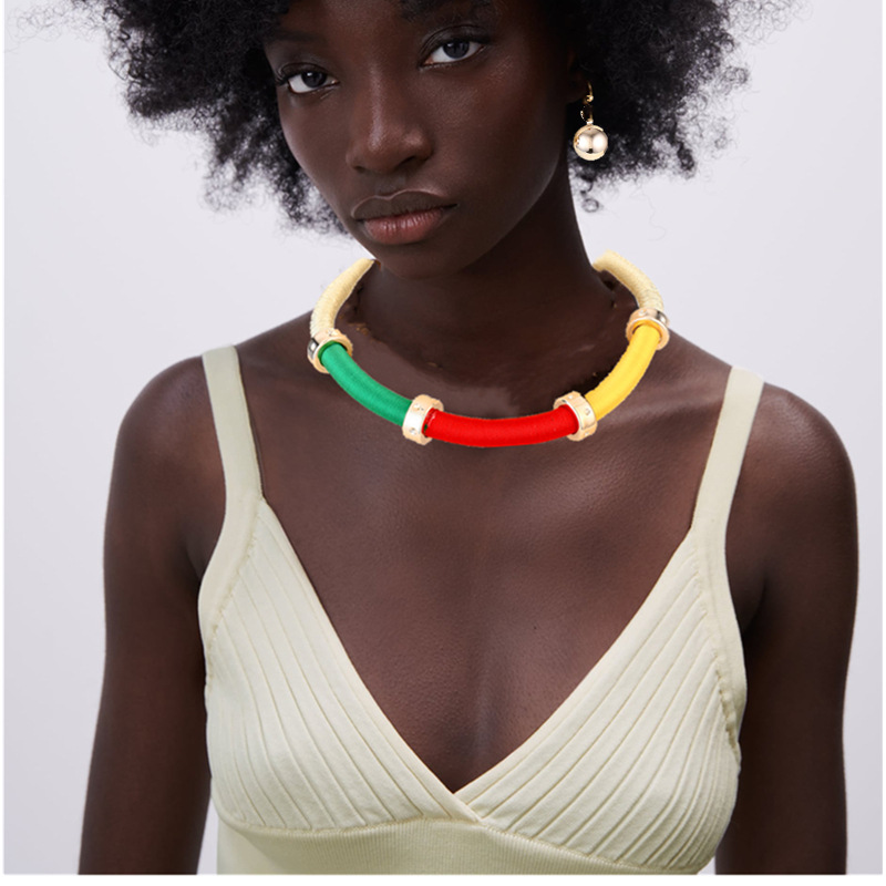 African Style Necklace Set Cross-Border Clavicle Chain Necklace Thread Collar Female Amazon Jewelry Necklace