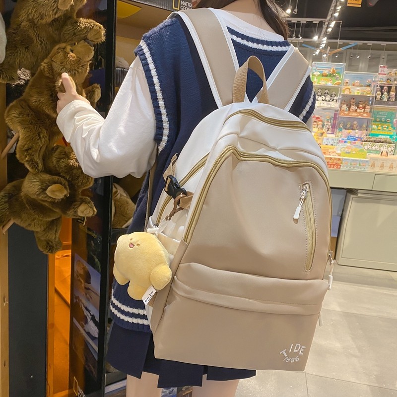 INS Harajuku Style Schoolbag Male and Female High School Student College Student Large Capacity Travel Backpack Junior School Backpack Wholesale