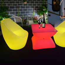 LED创意沙发  中山爱泊丽发光椅批发 户外用品 新奇特创意塑料凳