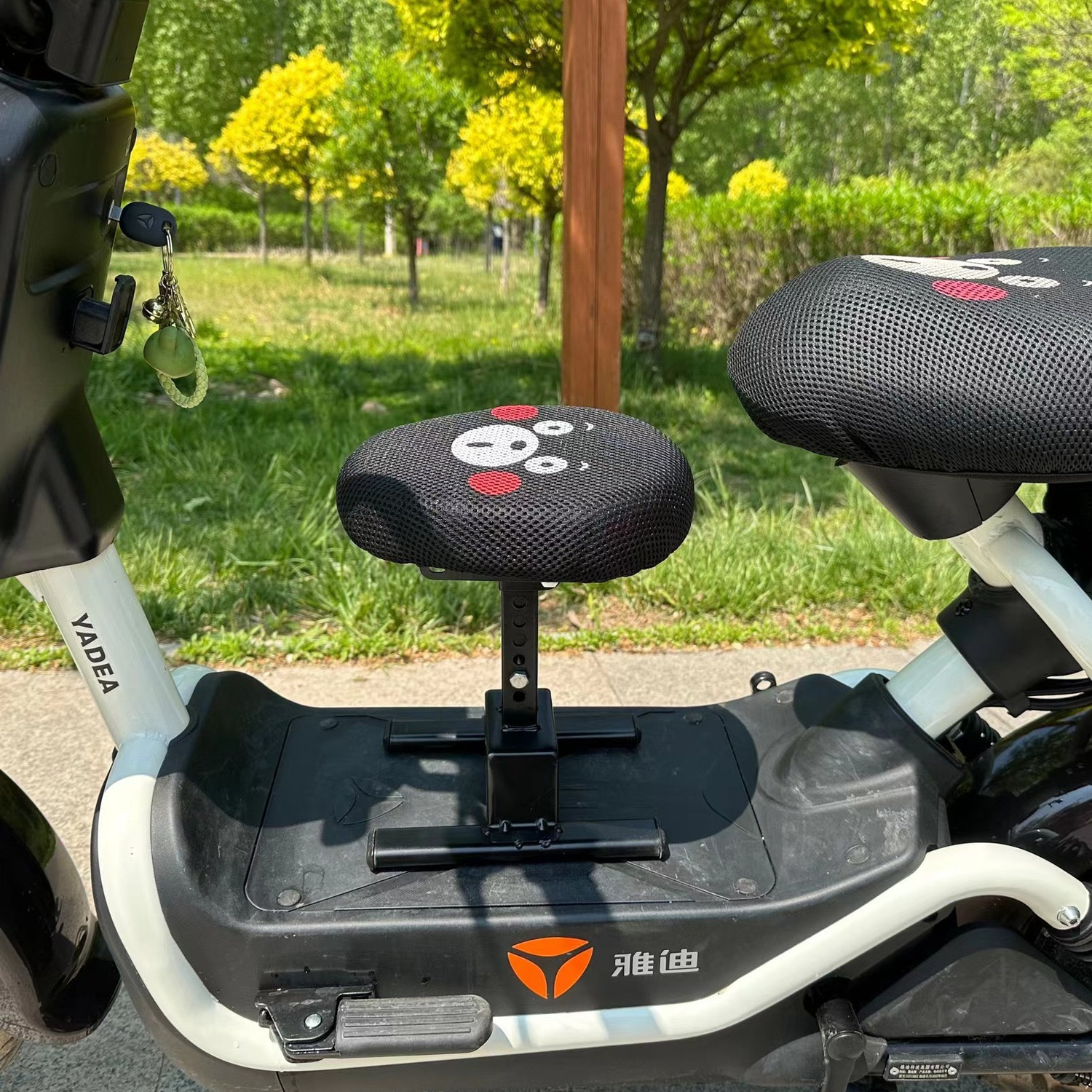 电动车前置座椅电动车可升降儿童座椅宝宝座椅儿童座椅隔热坐垫莱