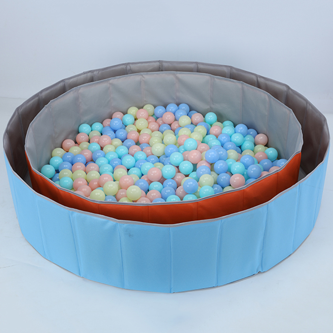 海洋球池儿童家用折叠球池玩具室内围栏婴儿泡泡池波波球游戏彩球