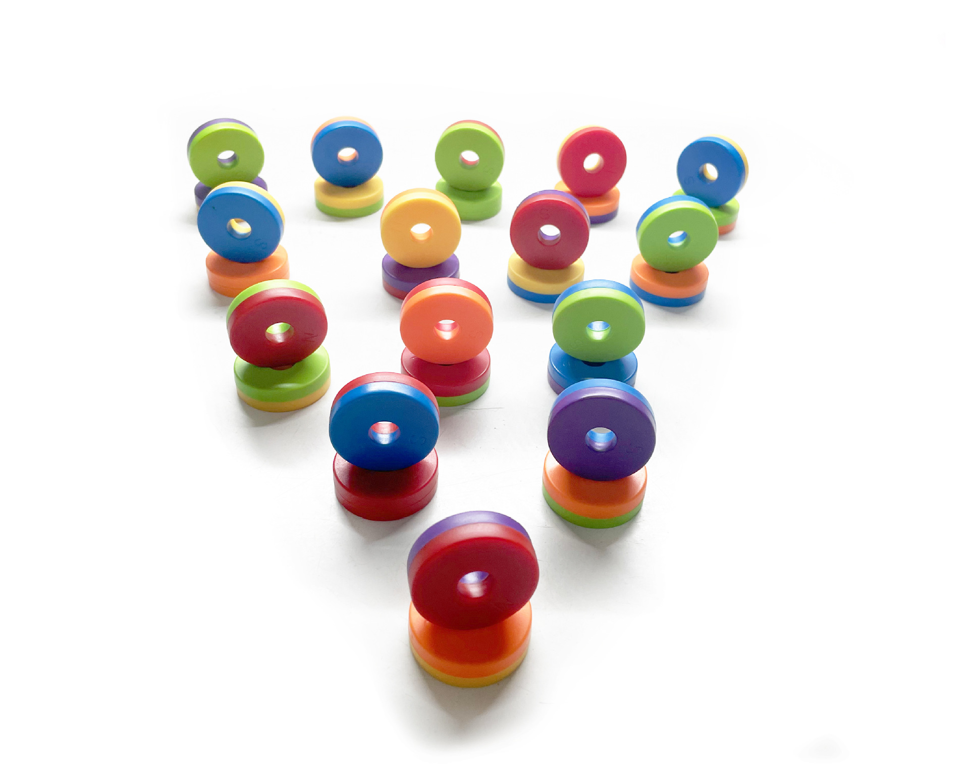 幼儿园小学科学磁性探索教玩具 塑封条形磁铁双色磁杖磁力棒