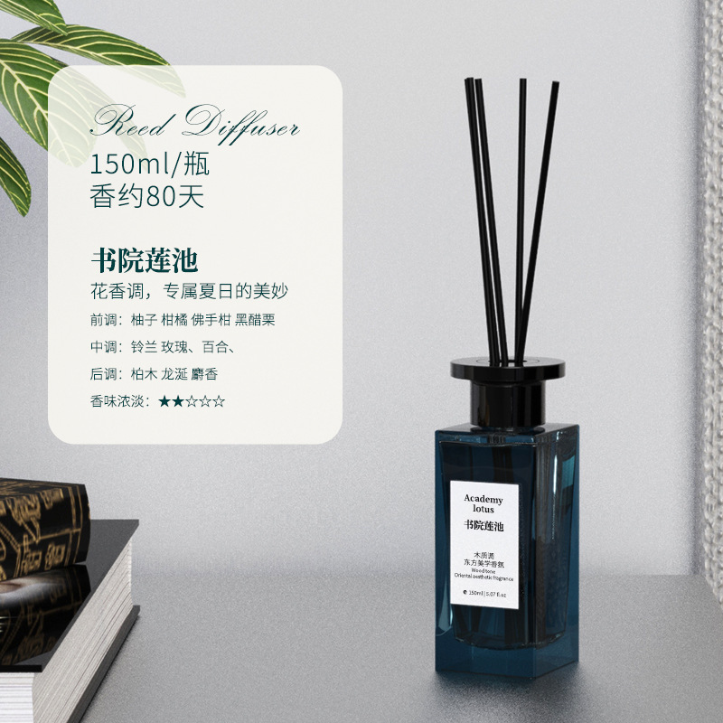 High-End Hotel 150ml Large Capacity Fire-Free Aromatherapy Home Indoor Essential Oil Rattan Perfume Lasting Fragrance Deodorant