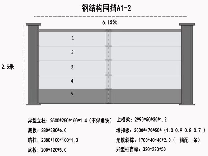 装配式围挡市政建筑工程施工钢结构围挡组装式围挡可拆卸可定制