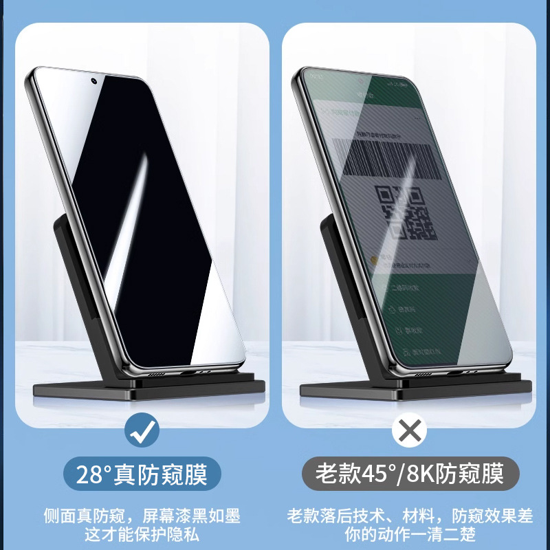 Applicable to Samsung S24 Anti-Peep Tempered Glass Film S23 Privacy Privacy S21 Fingerprint Unlock Anti-Peep Film S24plus