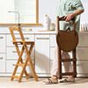 Folding chair chair backrest Folding stool kitchen Tall stool Folding stool Mazar stool household space Bar stools