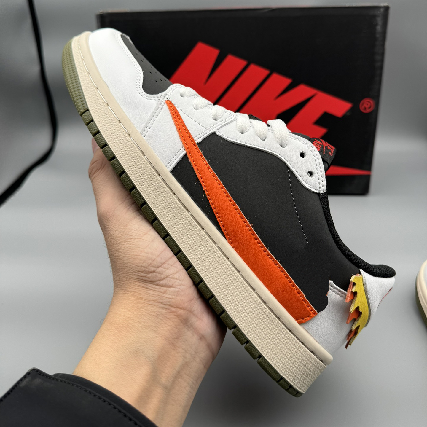 莆田鞋黑白桔aj倒钩低帮板鞋橡胶大底防滑耐磨超迁皮面 篮球-阿里巴巴