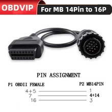 Obd2 Car Cable for BENZ SPRINTER 14PIN 适用奔驰14针连接线