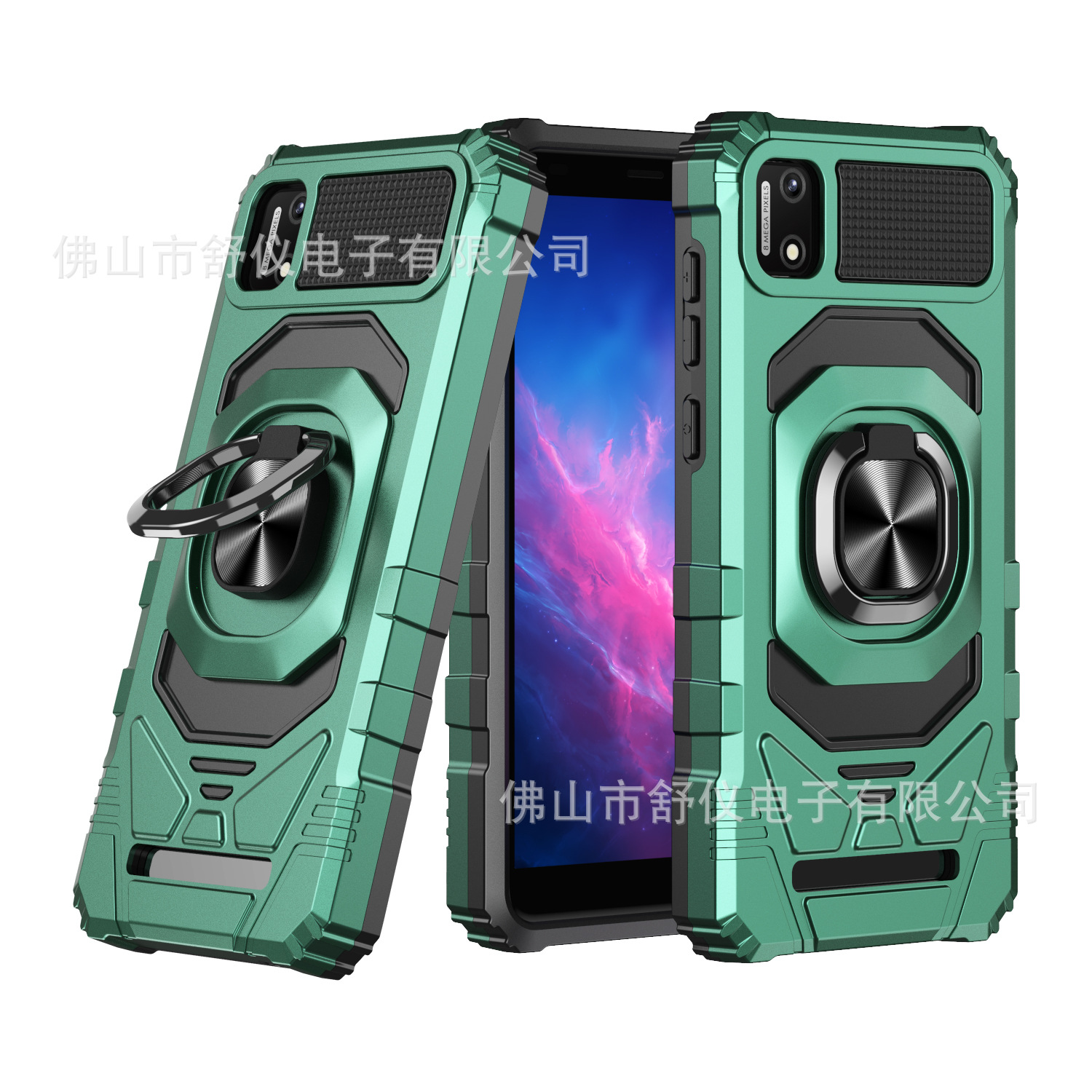 适用T-mobile Revvl 8 Pro指环铠甲手机壳 Tcl 60Se保护套 厂家