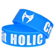 Crossfit Holic 软硅胶手环1英寸手腕带运动健身手镯男女成人手圈