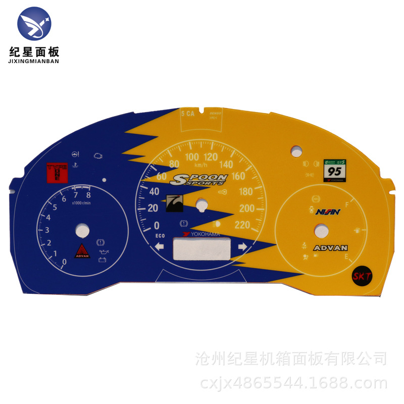 厂家生产汽车仪表面贴   pc材料面板贴纸   可按客户要求设计生产