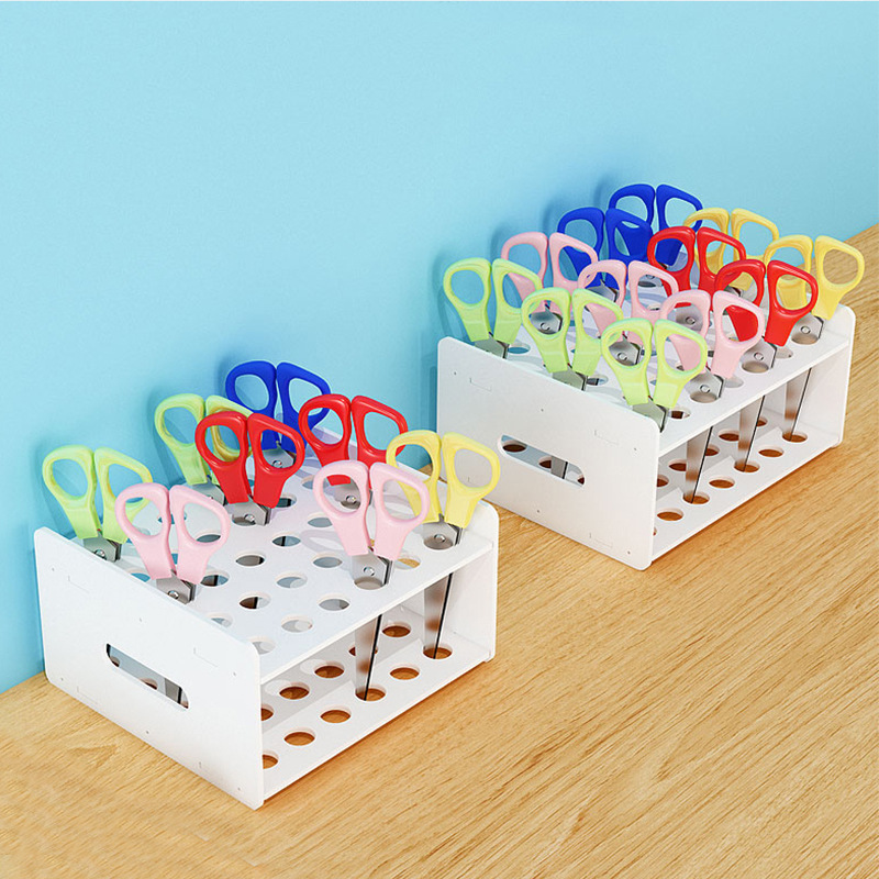 Desktop Manual Scissor Storage Rack Art Zone Children's Test Tube Storage Rack Kindergarten Organizing Rack Tool Box