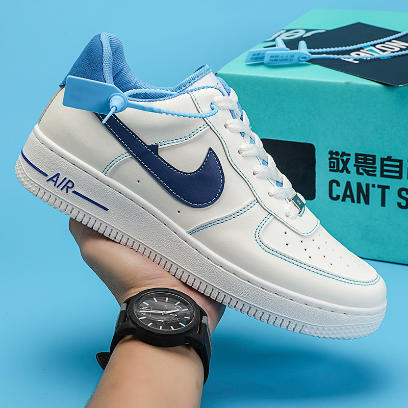 aj男鞋2023跨境新款运动鞋空军一号休闲板鞋男情侣厚底百搭小白鞋