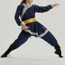 蒙古舞蹈演出服男蒙族筷子舞艺考新款练习裙广场舞少数民族表演