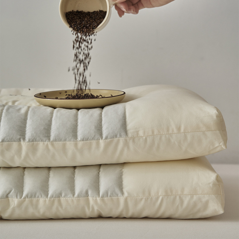 hni0批发枕心全棉宿舍枕芯家用单人荞麦枕头可调节高枕硬枕护颈椎