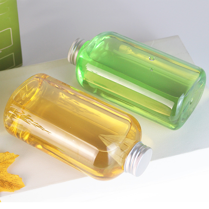 创意冷泡茶瓶500ml椭圆茶漏茶饮瓶pet塑料瓶子果汁瓶奶茶瓶饮料瓶