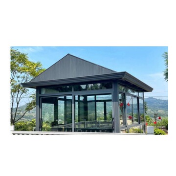 网红铝合金长城屋顶瓦,隔热铝瓦双层凹凸板防水防晒隔热铝波浪板