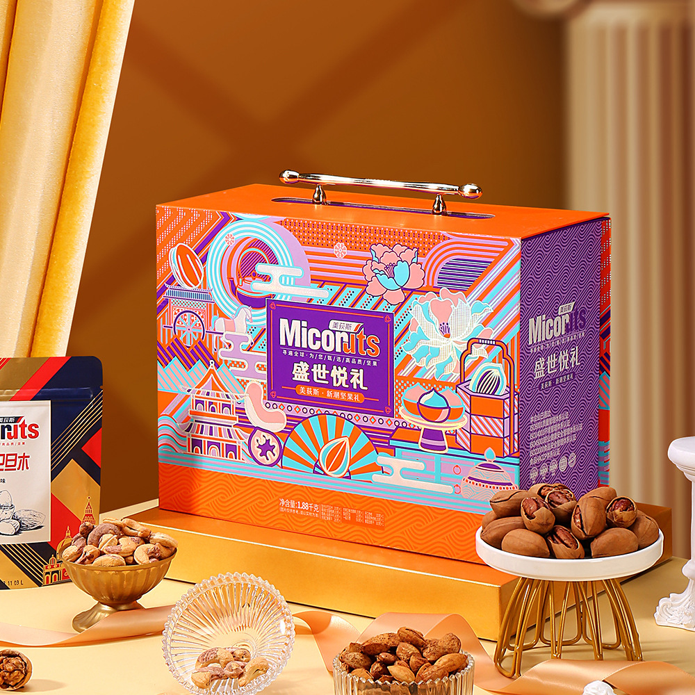美荻斯国潮 盛世悦礼1880g春节送礼坚果零食礼盒-阿里巴巴