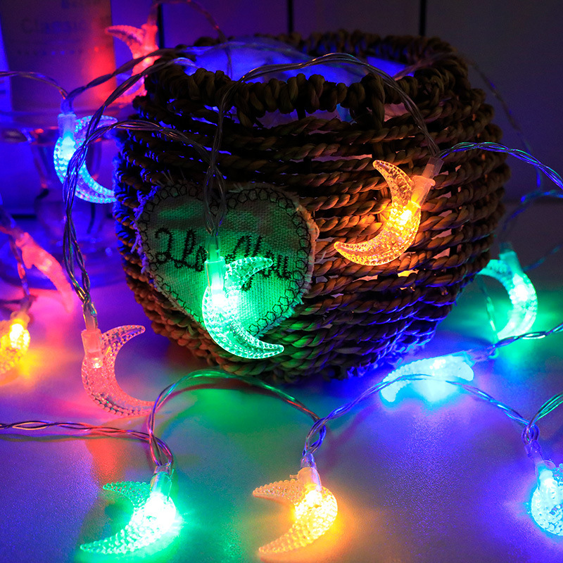 LED Star Moon Lighting Chain Moon XINGX Color String Room Layout Starry Camping String Battery USB Remote Control Type