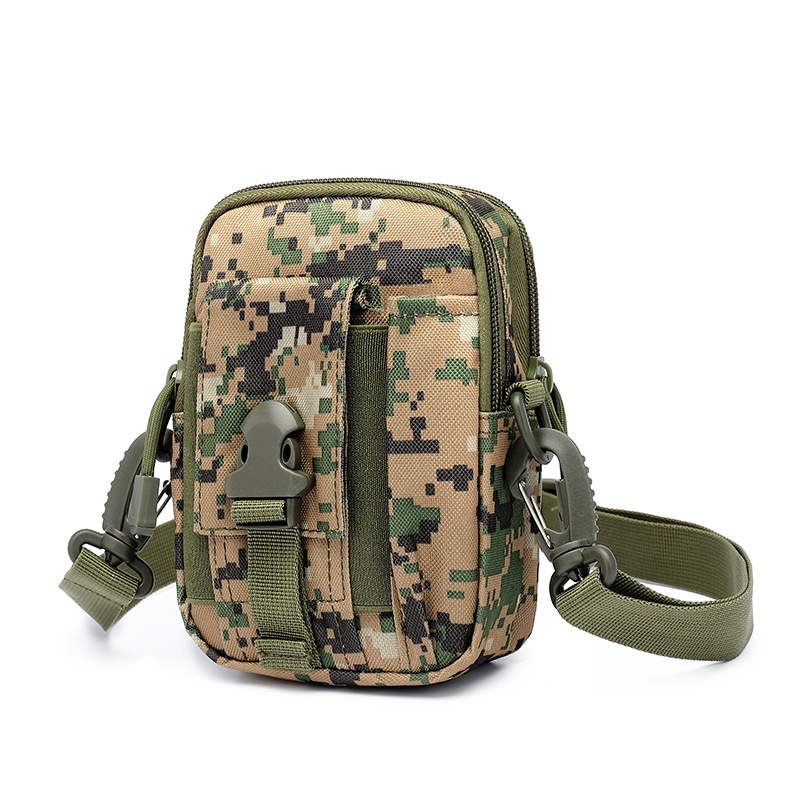 Multi-Functional Shoulder Camouflage Waist Bag Running Mobile Phone Bag Outdoor Sports Mobile Phone Small Waist Bag Tactical Crossbody Waist Bag