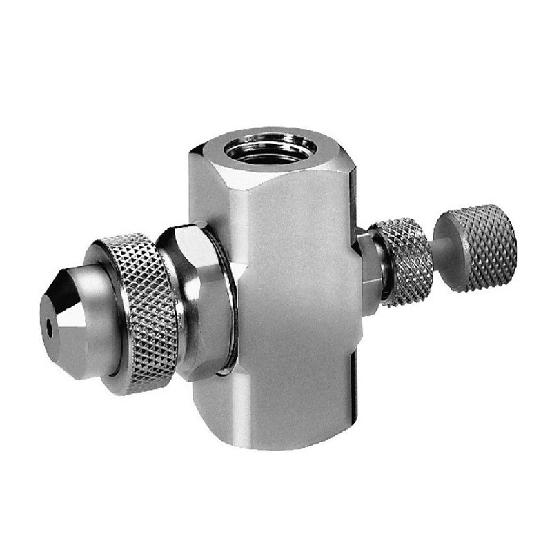 不锈钢二流体虹吸空气雾化喷嘴可调流量精细雾化喷咀喷雾造雾