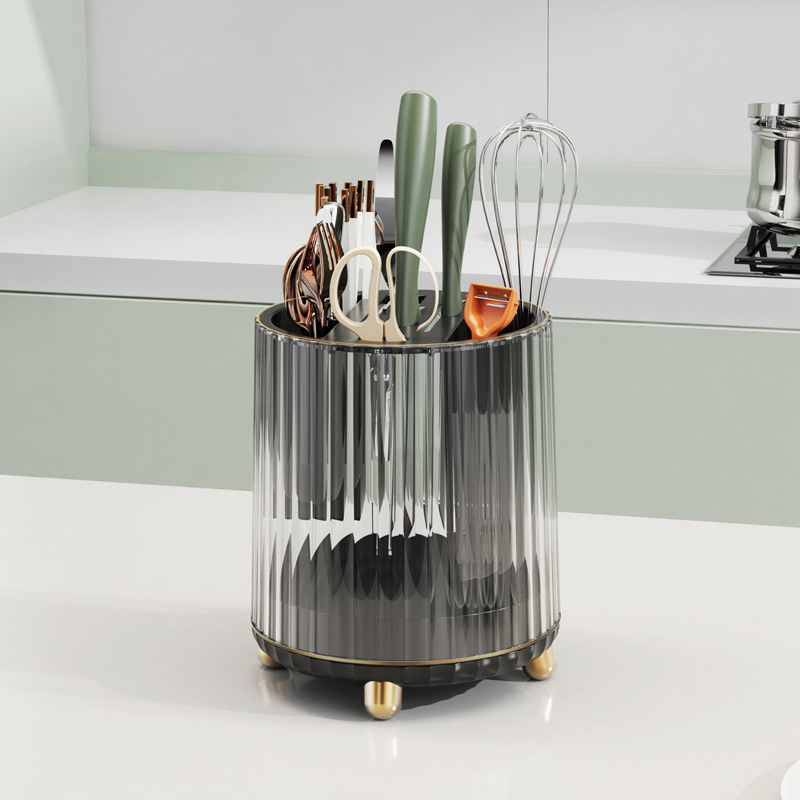 Kitchen Rotating Knife Rack Storage Rack