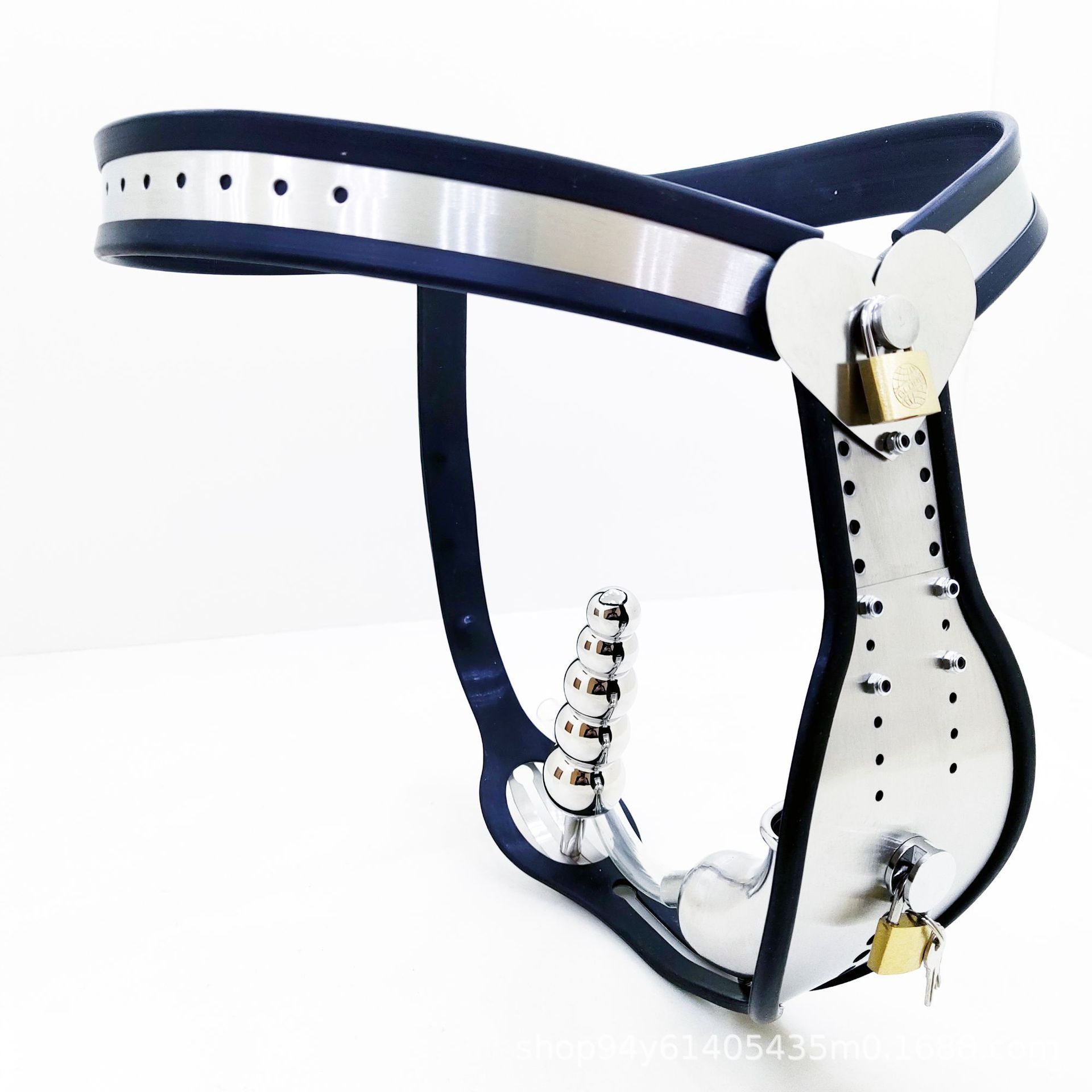 心形可调节2代贞操锁戒l撸不锈钢贞洁裤铁内裤禁欲裤