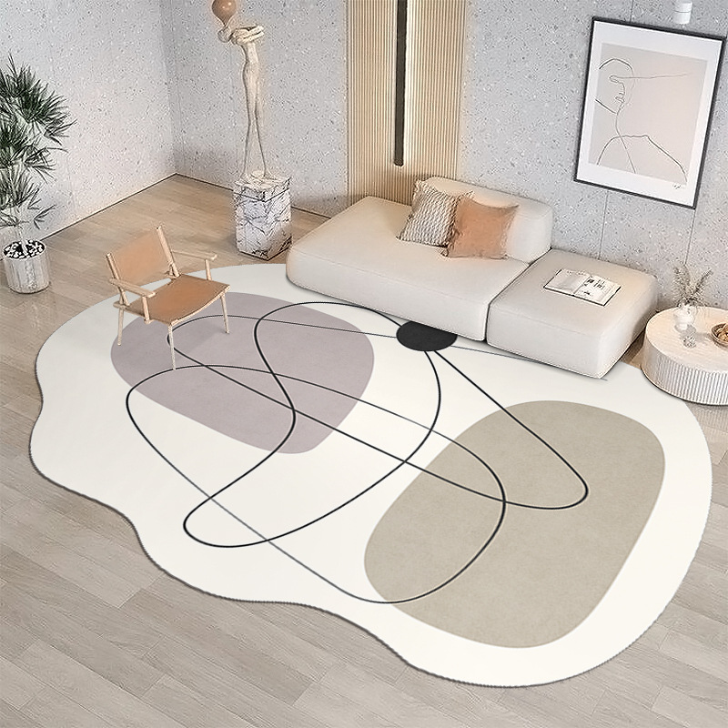 INS Abstract Nordic opposite Sex Living Room Carpet Floor Mat Girl B & B Line Bedroom Carpet Coffee Table Sofa and Carpet