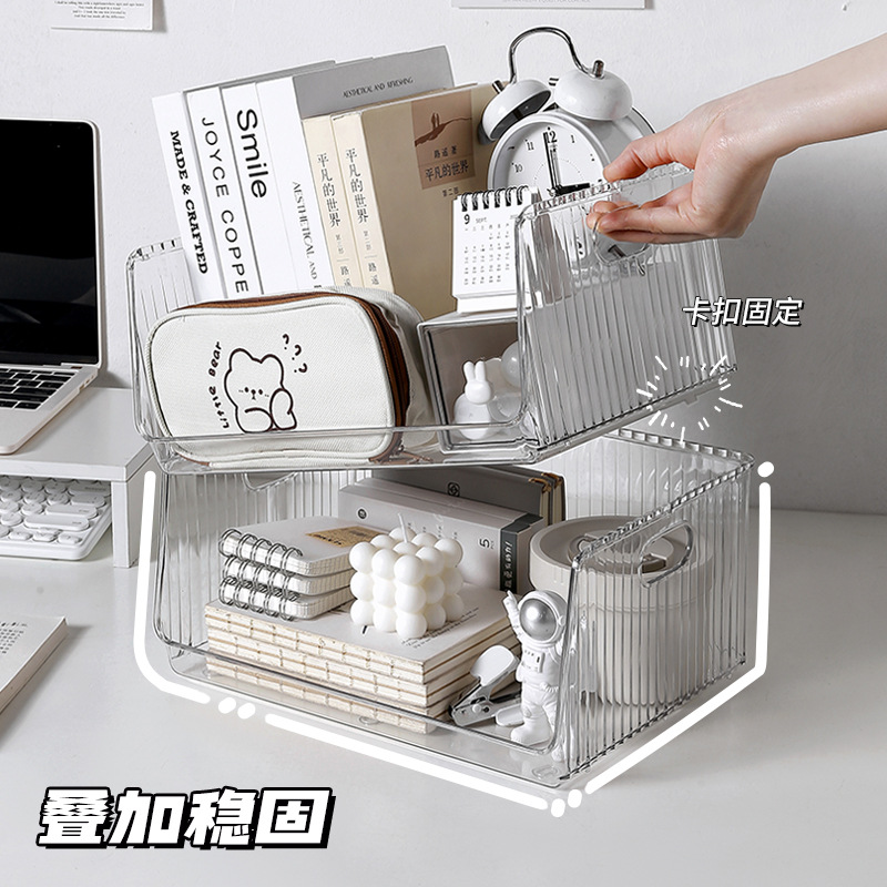 Desktop Transparent Storage Box Wholesale Cosmetics and Jewelry Organizing Box Books Snacks Sundries Acrylic Storage Basket