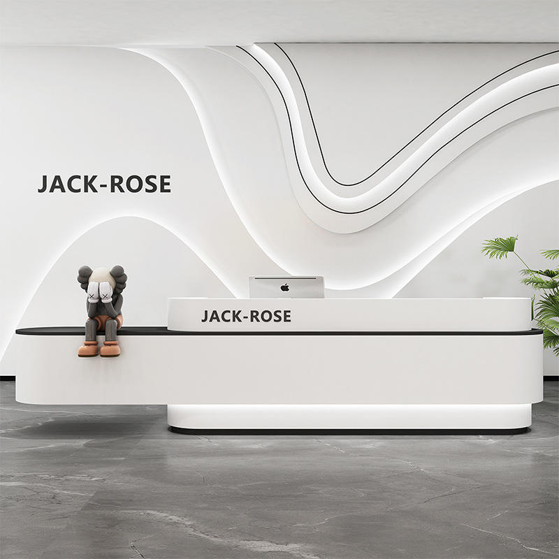 美容院收银台简约现代公司酒店前台培训机构接待台服装店吧台