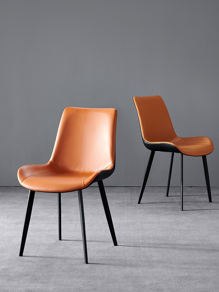 轻奢极简餐椅现代简约靠背椅网红洽谈美甲椅子家用餐厅北欧凳子