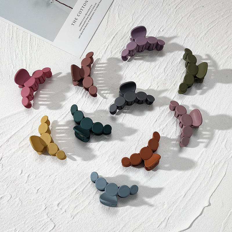 跨境大号磨砂橡胶发夹 洗澡盘发发抓后脑勺鲨鱼夹 ins风夹子