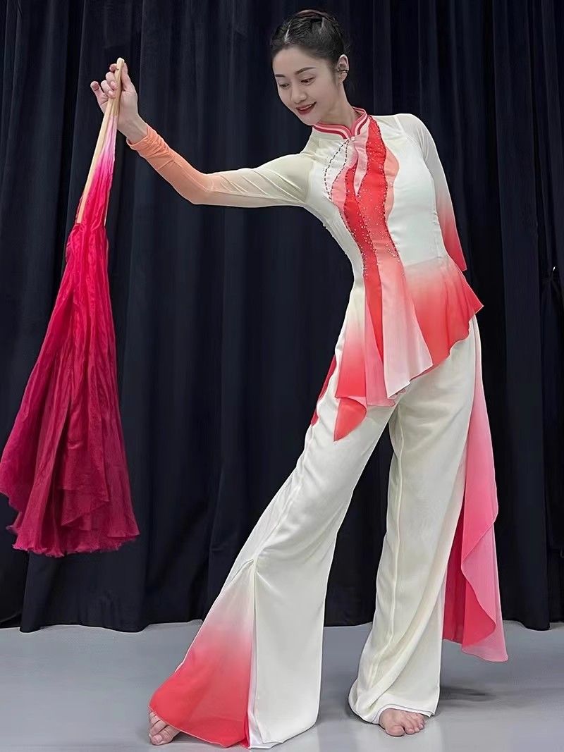 古典舞演出服流年胶州秧歌服女飘逸纱衣伞舞扇子舞中国风舞蹈服装