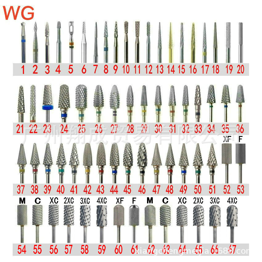 Nail Art High-End Front Grinding Head + Nail Removal Tungsten Steel Alloy Drill Nail Removal Drill Carving Grinding Head
