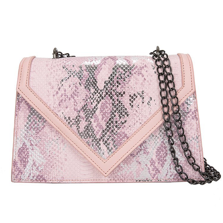 Snake Pattern Women's Bag 2021 New Chain Small Square Bag European and American Fashion Snakeskin Women's Bag Unique One-Shoulder Crossbody Women's Bag