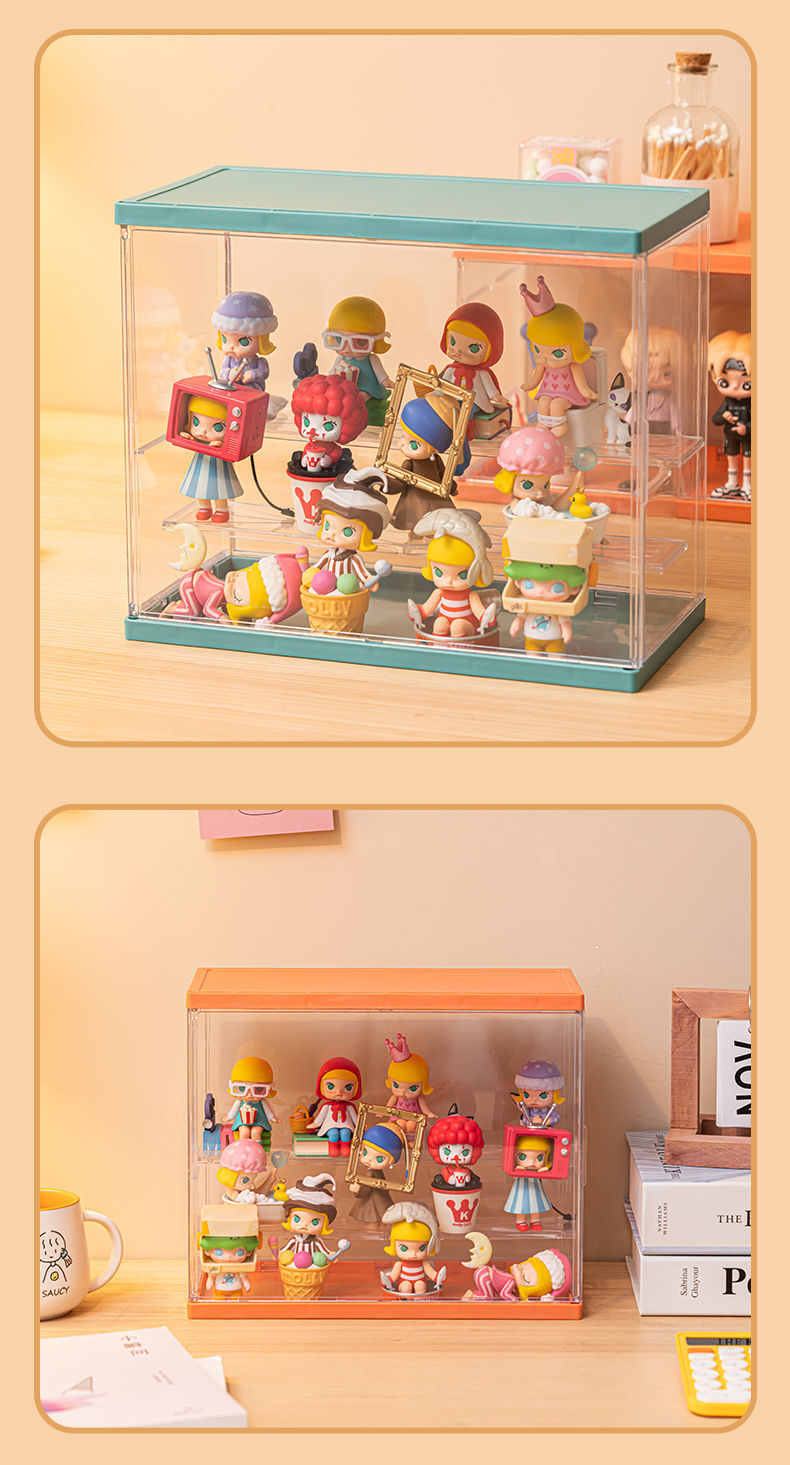 手办柜泡泡玛特展示盒盲盒架子收纳置物架墙乐高立牌透明摆亚克力