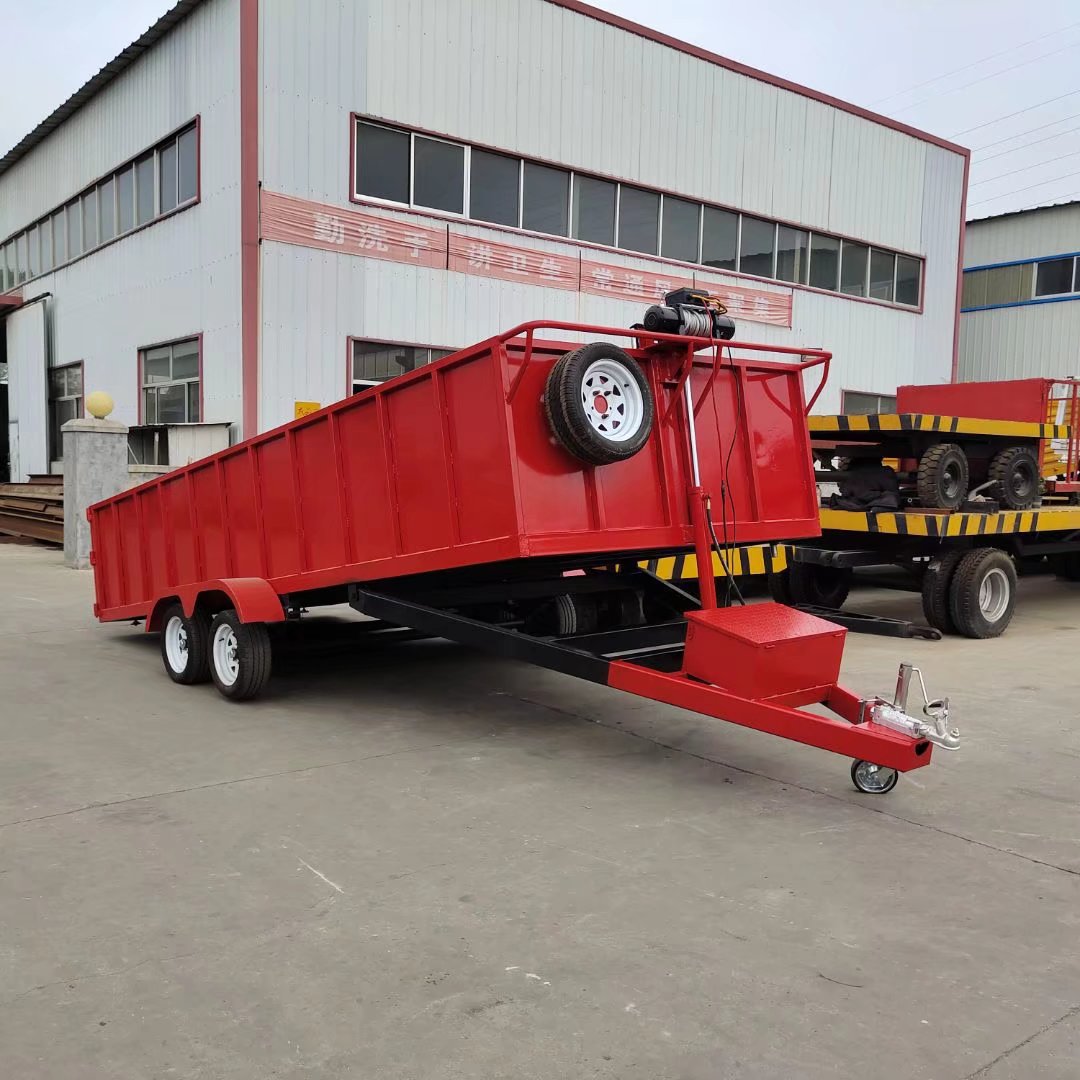 3吨多功能自卸箱板拖车自卸拖车 自卸车斗拖拉机拖车拉货斗子后斗