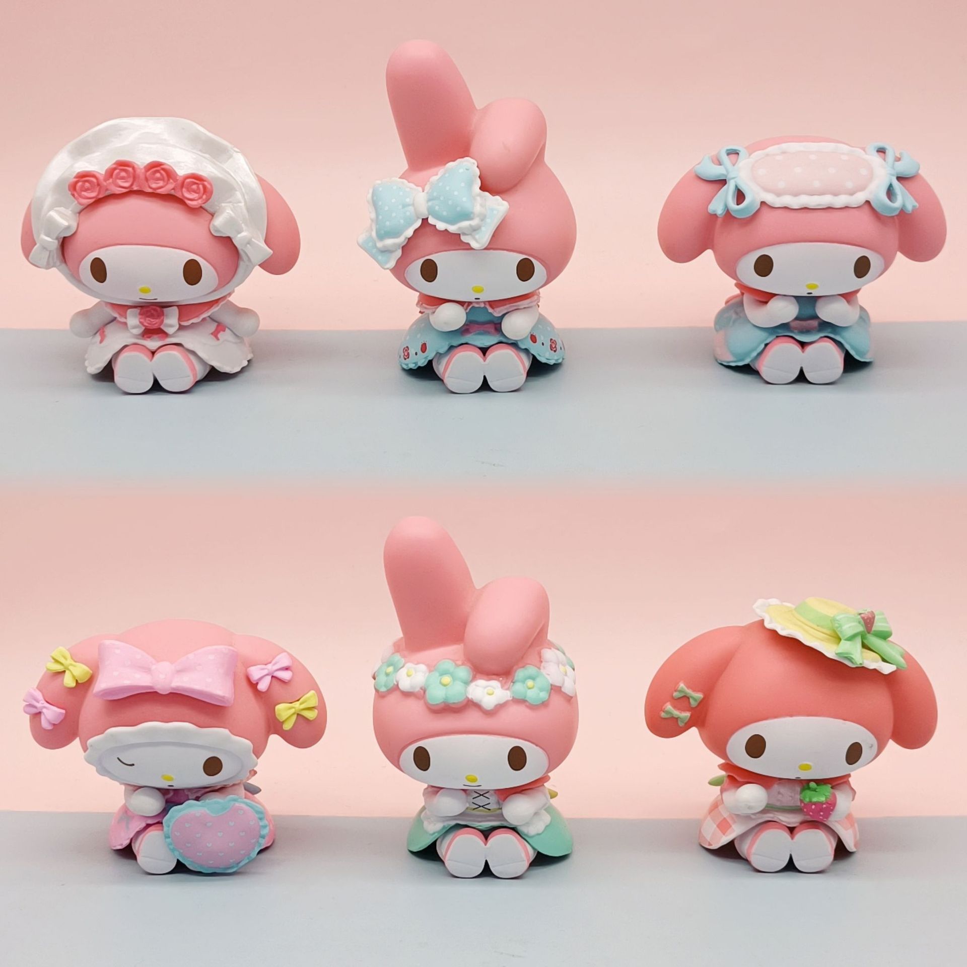 套装超级可爱花环美乐蒂三丽鸥盲盒秘森茶话会手办摆件网红同款